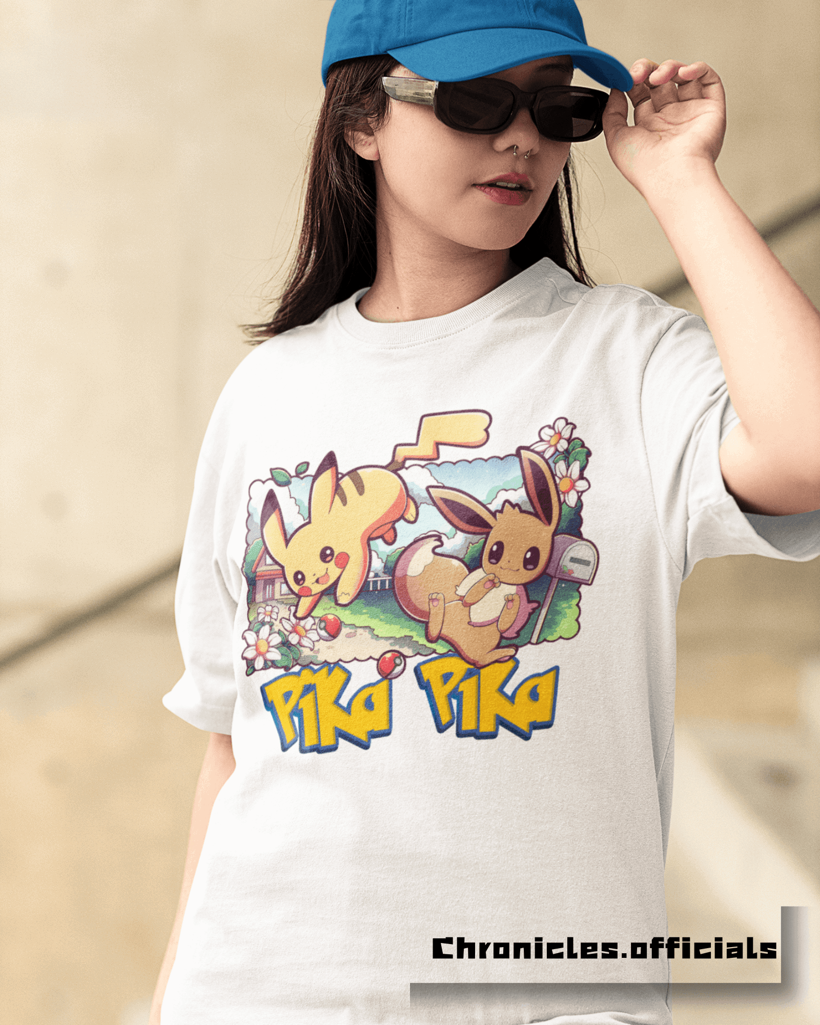 Pikachu 'Pika Pika' | Oversized T-Shirt | Pokemon - CHRONICLES