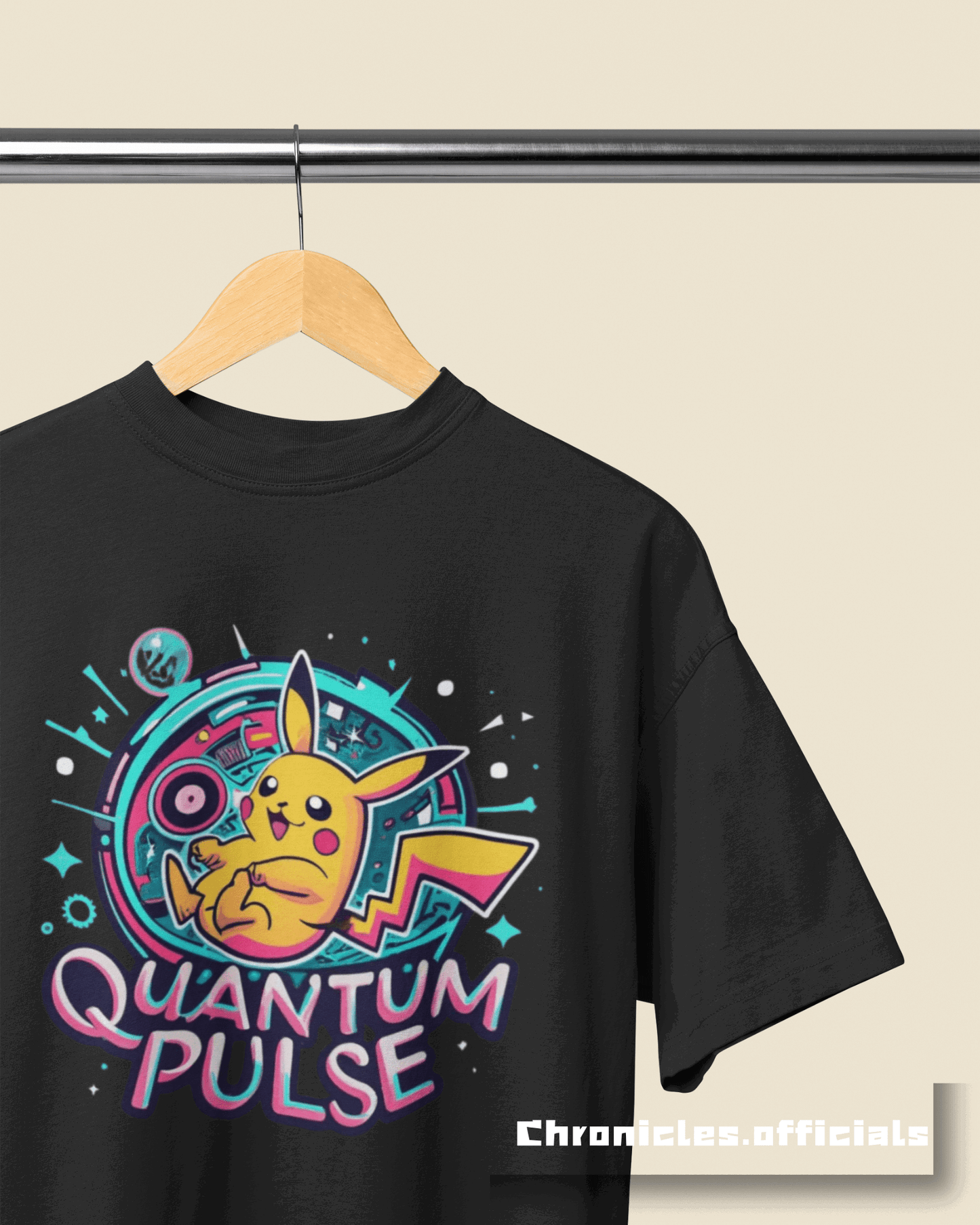 Pikachu Quantum Pulse | Oversized T-Shirt | Pokémon - CHRONICLES