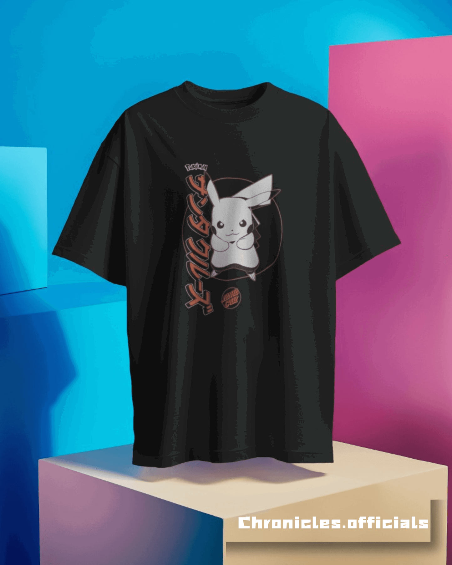 Pikachu in Action | Oversized T-Shirt | Pokémon - CHRONICLES