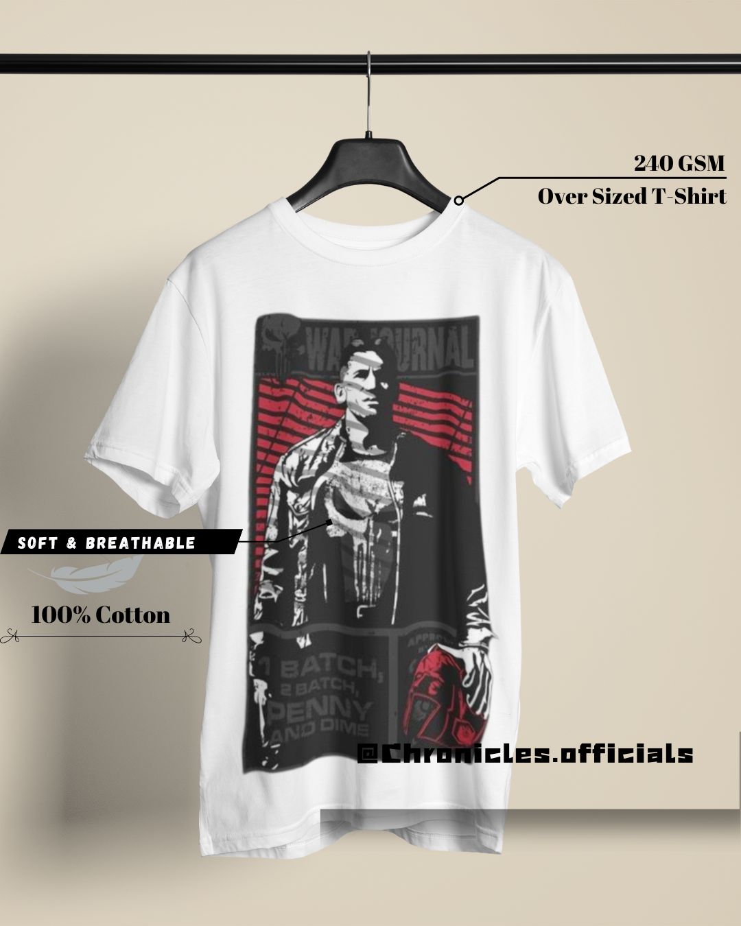 Punisher - War Journal | Oversized T-Shirt | The Punisher - CHRONICLES