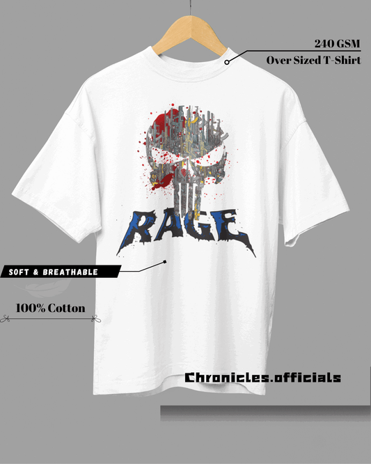 Rage Skull | Oversized T-Shirt | The Punisher - CHRONICLES