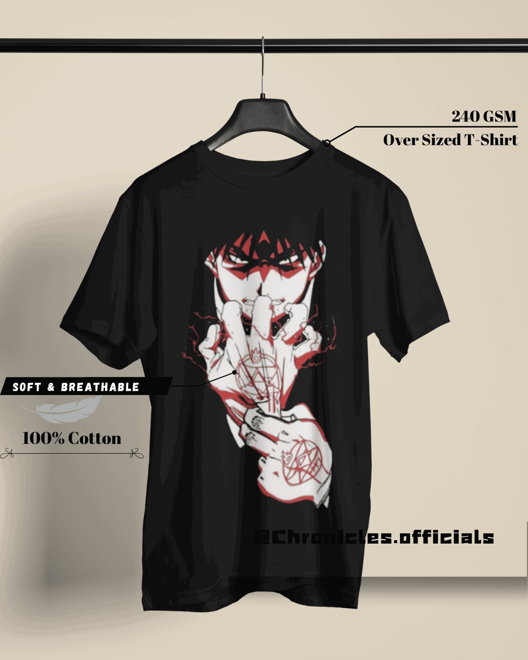 Roy Mustang | Oversized T-Shirt | Full Metal Alchemist - CHRONICLES