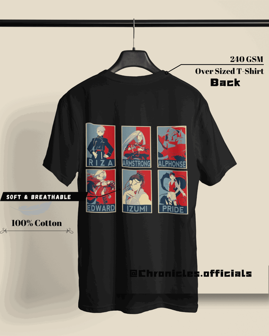 Roy Mustang and the Members | Oversized T-Shirt | Full Metal Alchemist - CHRONICLES
