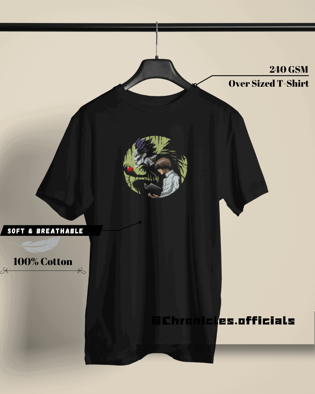 Ryuk - I love Apples | Oversized T-Shirt | Death Note - CHRONICLES