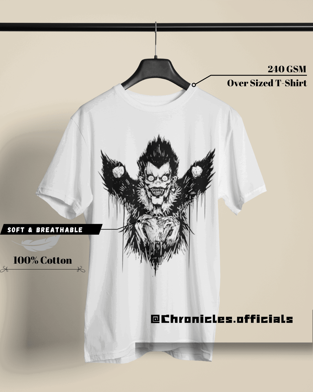 Ryuk - I was Bored | Oversized T-Shirt | Death Note - CHRONICLES