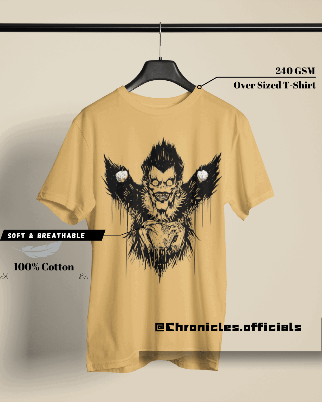 Ryuk - I was Bored | Oversized T-Shirt | Death Note - CHRONICLES