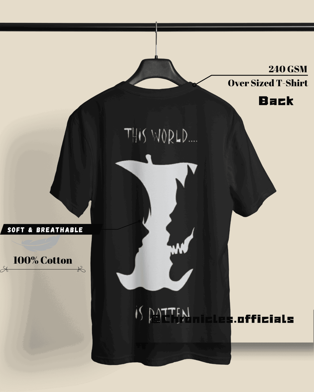 Ryuk - This World is Rotten | Oversized T-Shirt | Death Note - CHRONICLES