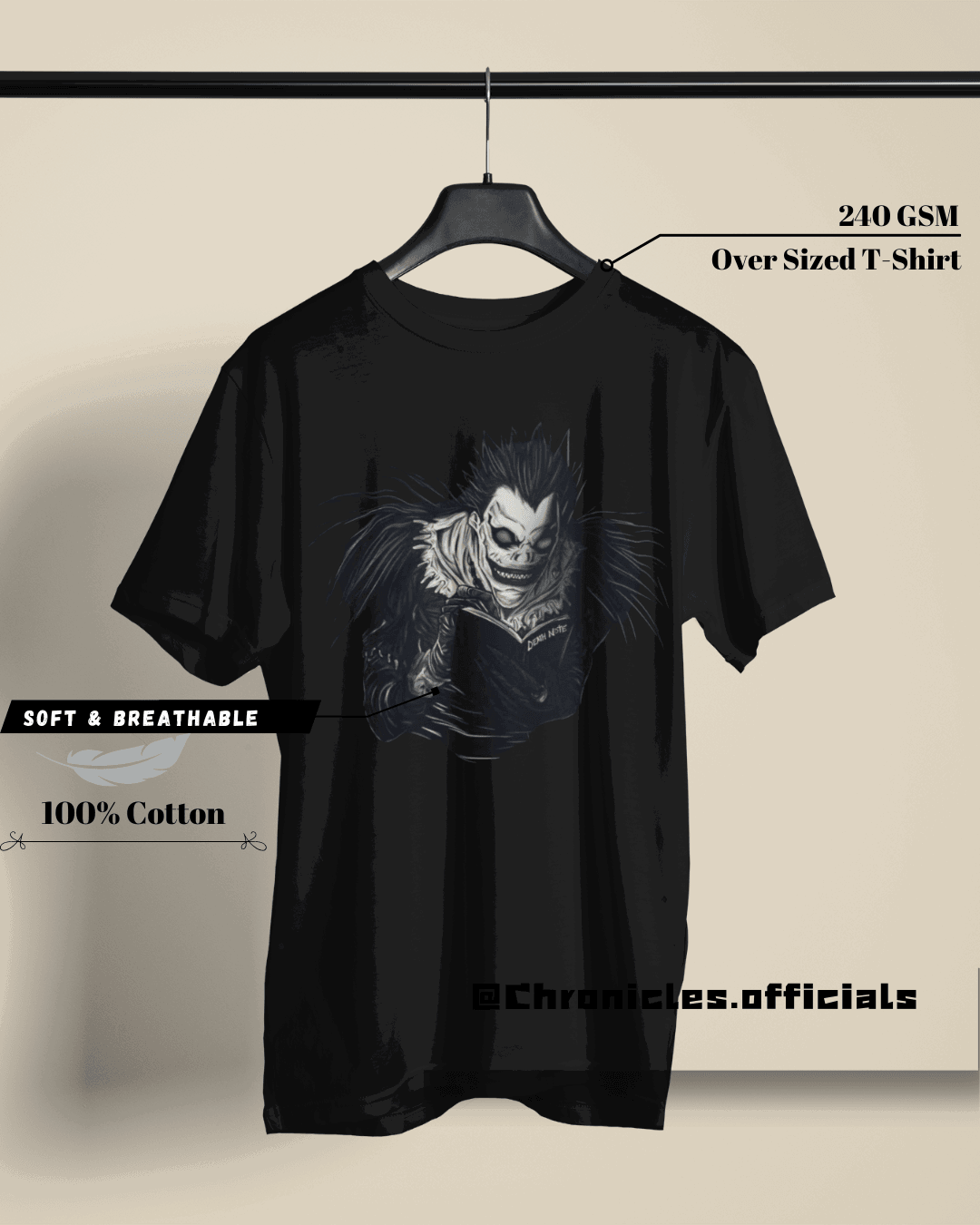Ryuk The Bored Shinigami | Oversized T-Shirt | Death Note - CHRONICLES