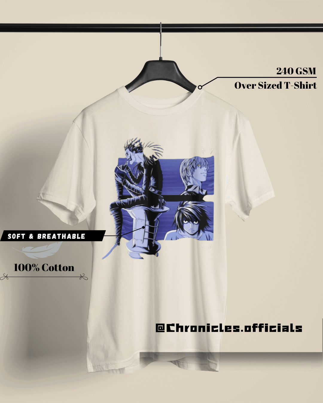 Ryuk and Light | Oversized T-Shirt | Death Note - CHRONICLES