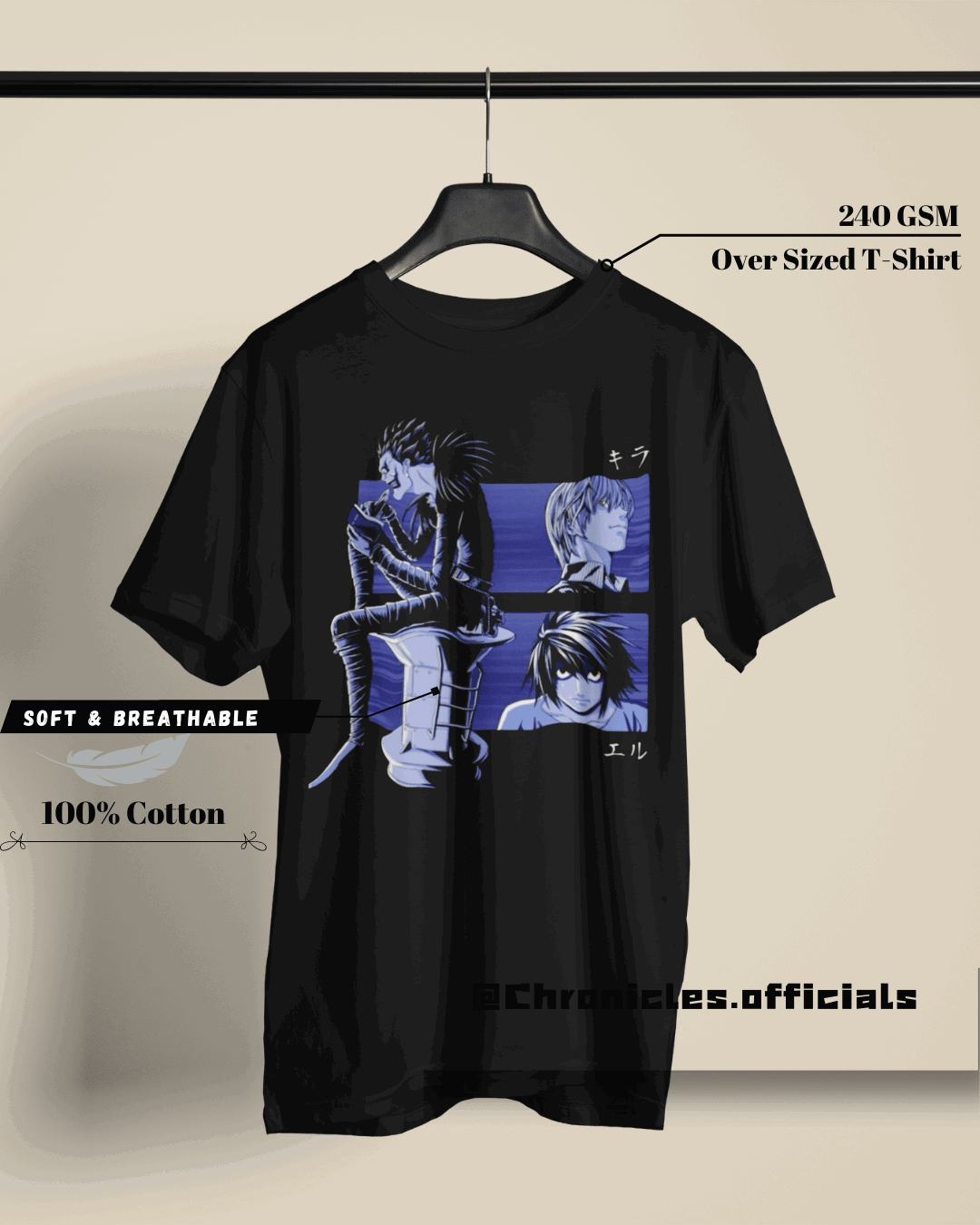 Ryuk and Light | Oversized T-Shirt | Death Note - CHRONICLES