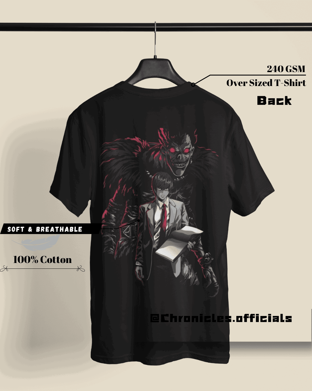 Ryuk and Light Yagami | Oversized T-Shirt | Death Note - CHRONICLES