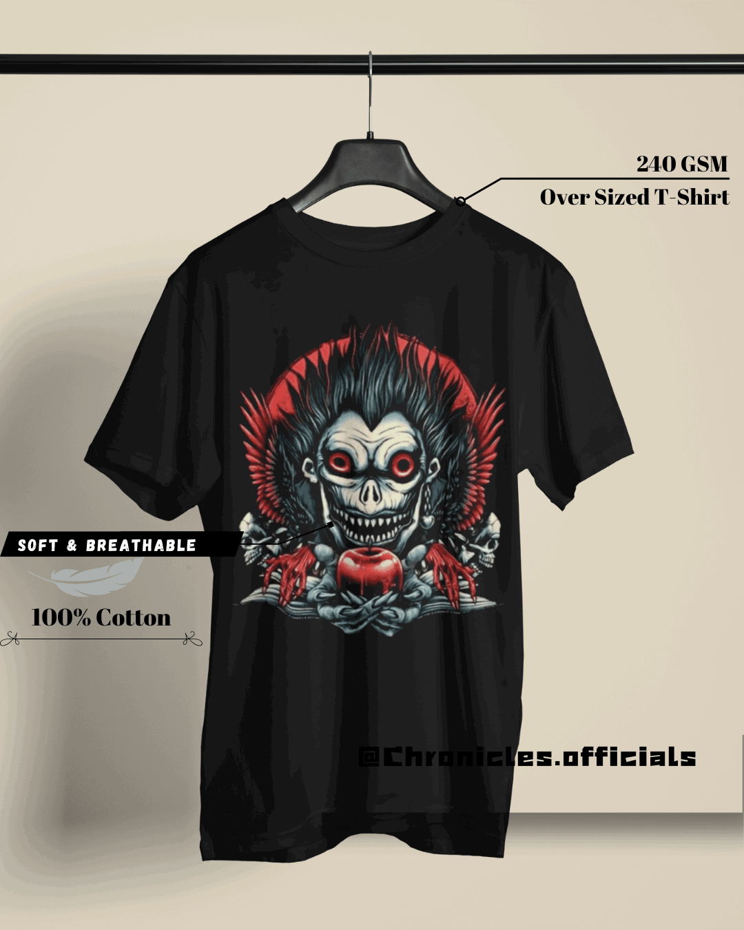 Ryuk and Rem - The Shinigami's | Oversized T-Shirt | Death Note - CHRONICLES