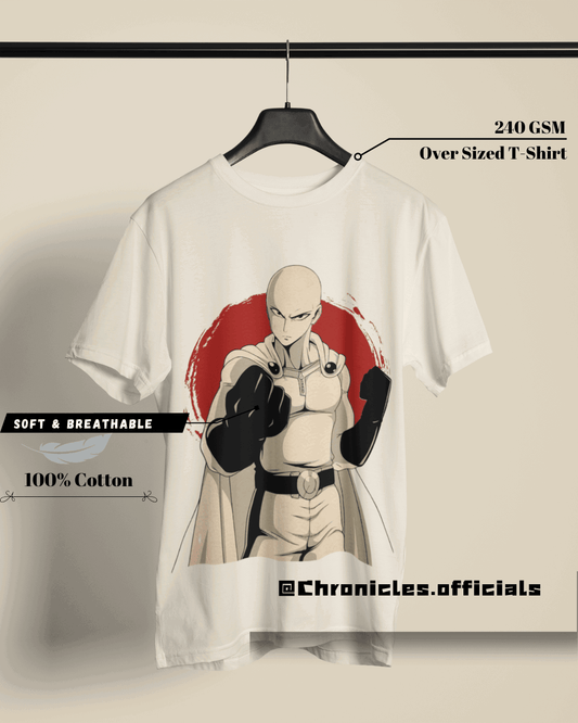 Saitama - Dual Side Print | Oversized T-Shirt | One Punch Man - CHRONICLES