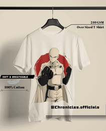 Saitama - Dual Side Print | Oversized T-Shirt | One Punch Man - CHRONICLES