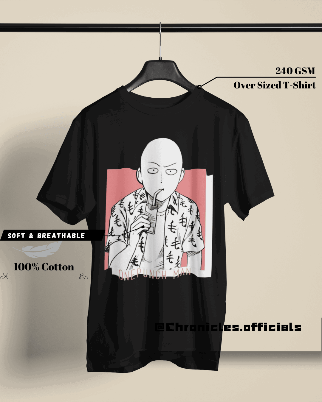 Saitama - I am watching you Genos | Oversized T-Shirt | One Punch Man - CHRONICLES