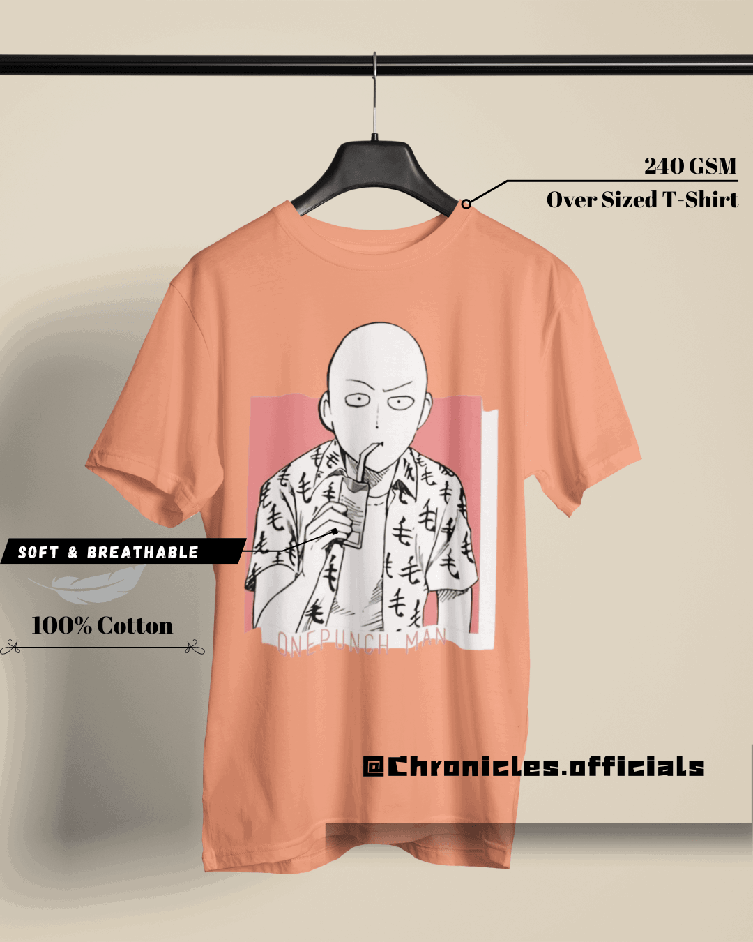 Saitama - I am watching you Genos | Oversized T-Shirt | One Punch Man - CHRONICLES
