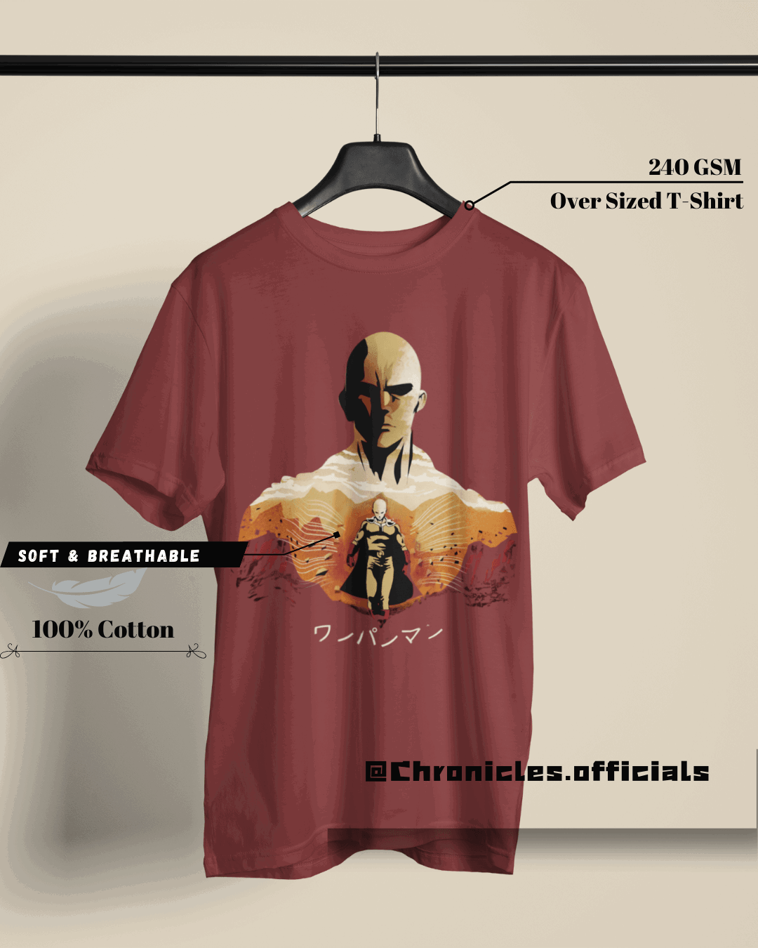 Saitama - Killer Mode  | Oversized T-Shirt | One Punch Man - CHRONICLES