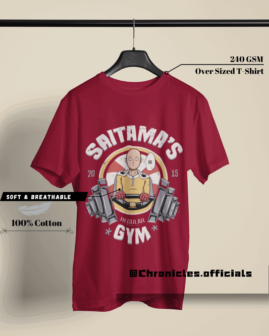 Saitama - Slay the Gym | Oversized T-Shirt | One Punch Man - CHRONICLES