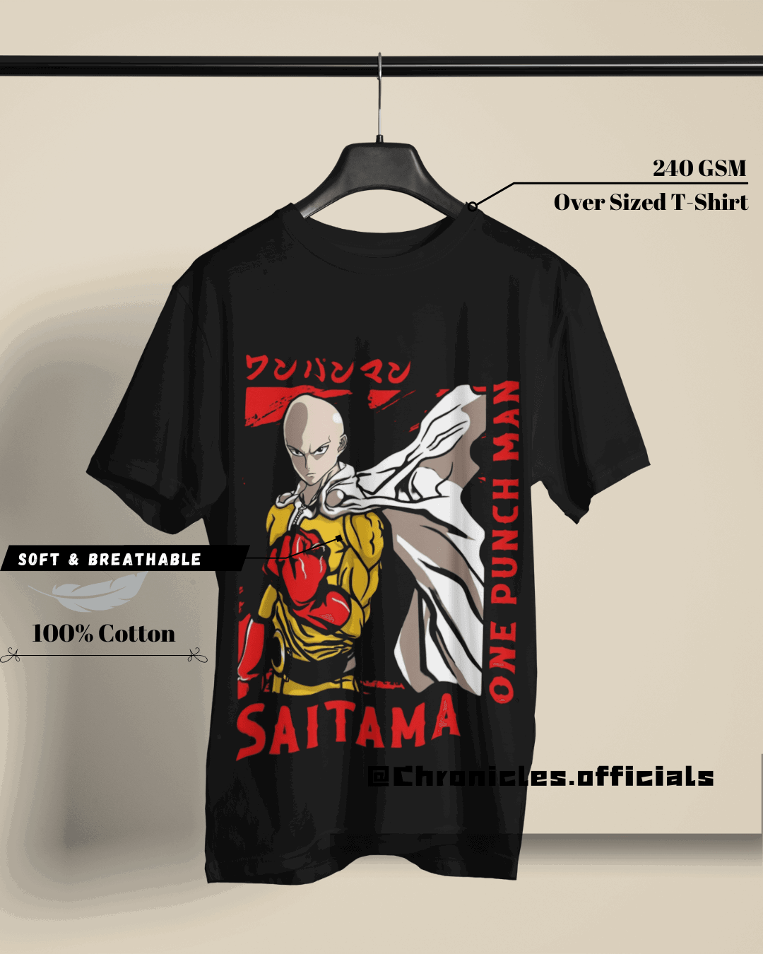 Saitama - The lowest Level | Oversized T-Shirt | One Punch Man - CHRONICLES
