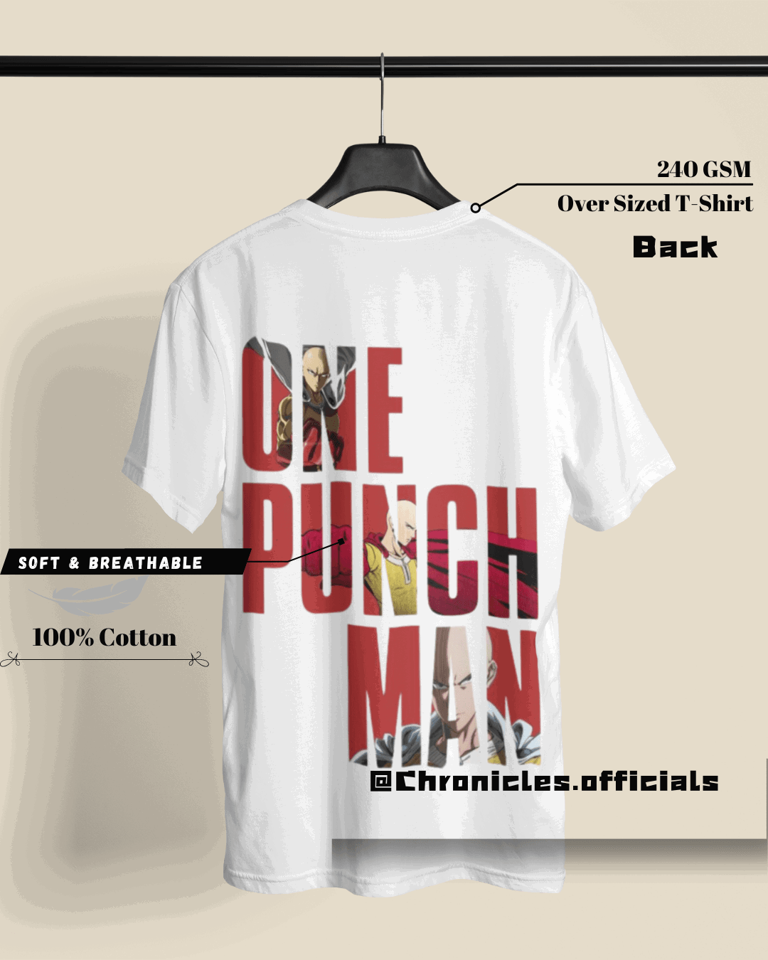 Saitama - Who cares about the Rank | Oversized T-Shirt | One Punch Man - CHRONICLES