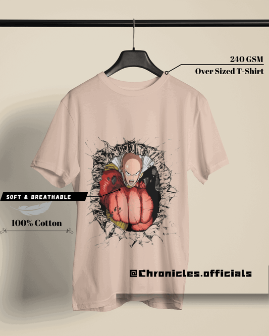 Saitama Punch | Oversized T-Shirt | One Punch Man - CHRONICLES