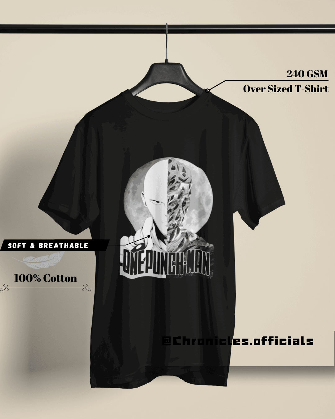Serious PUNCH - Saitama | Oversized T-Shirt | One Punch Man - CHRONICLES