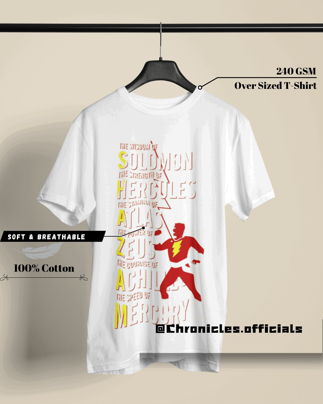 Shazam | Oversized T-Shirt | DC Official - CHRONICLES