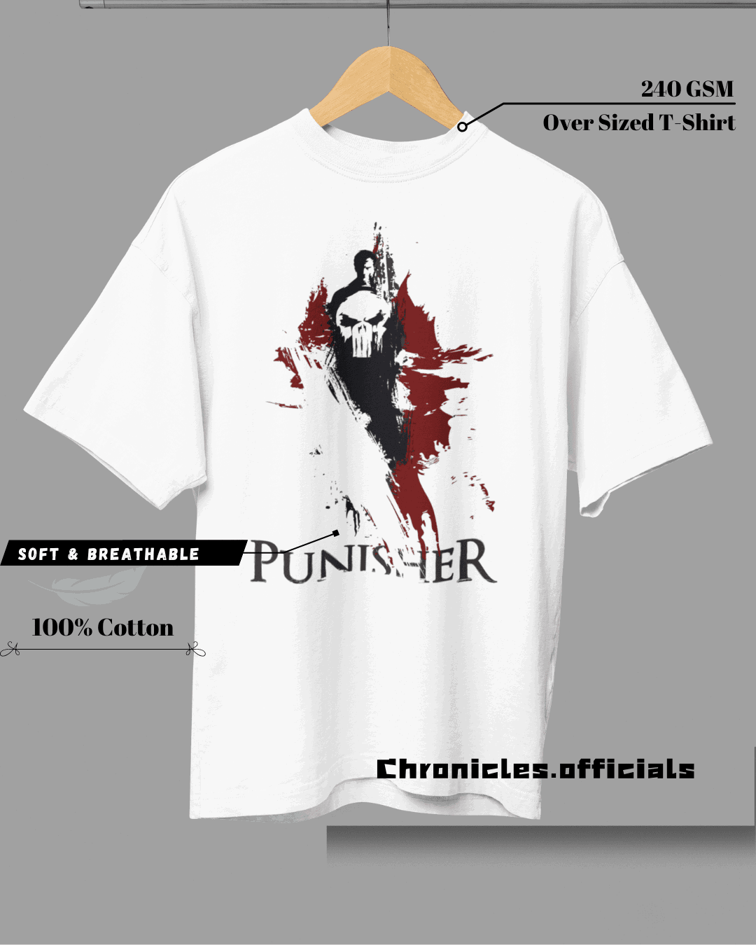 Skull Dagger | Oversized T-Shirt | The Punisher - CHRONICLES