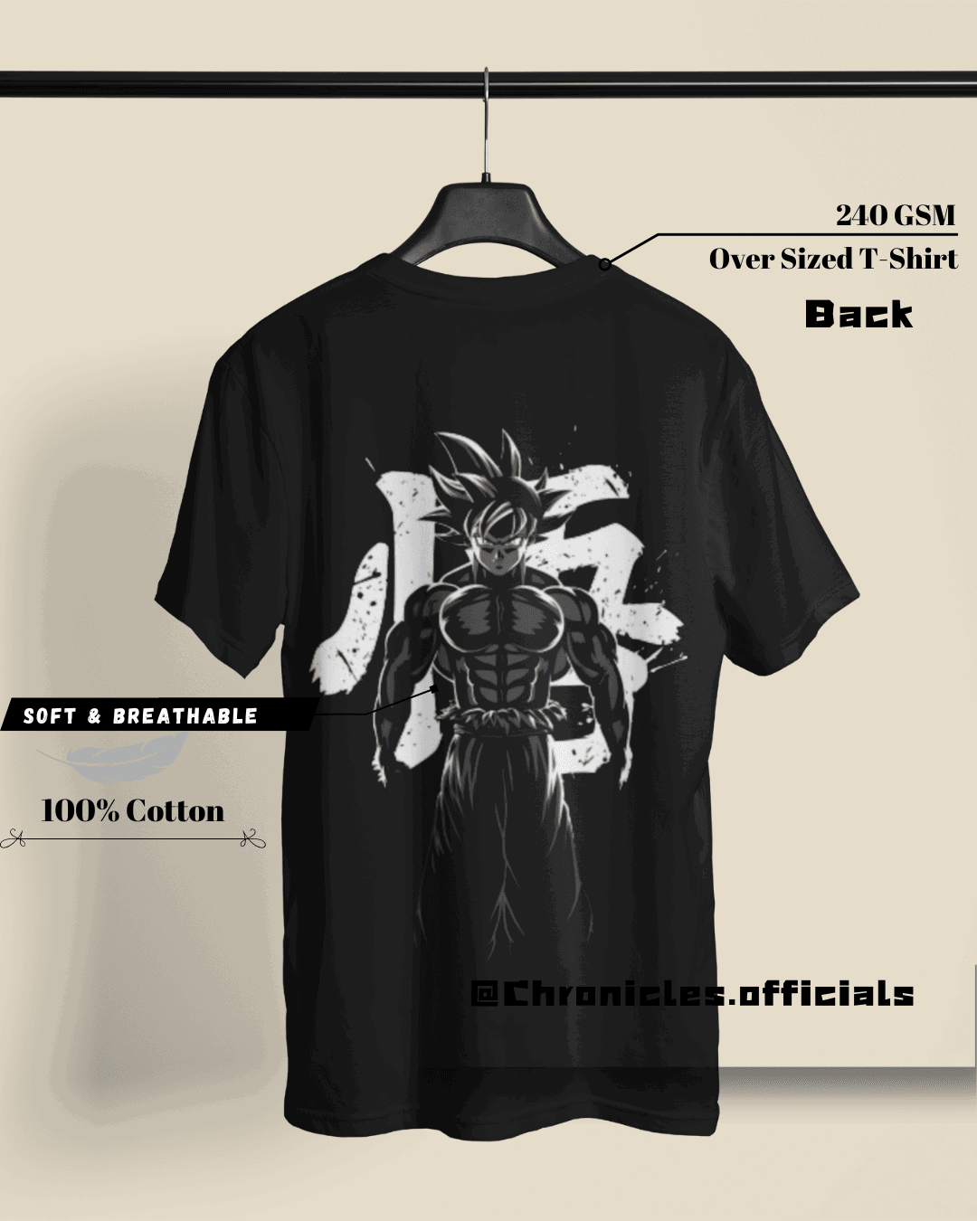 Son Goku - Dont End up Average | Oversized T-Shirt | DBZ - CHRONICLES