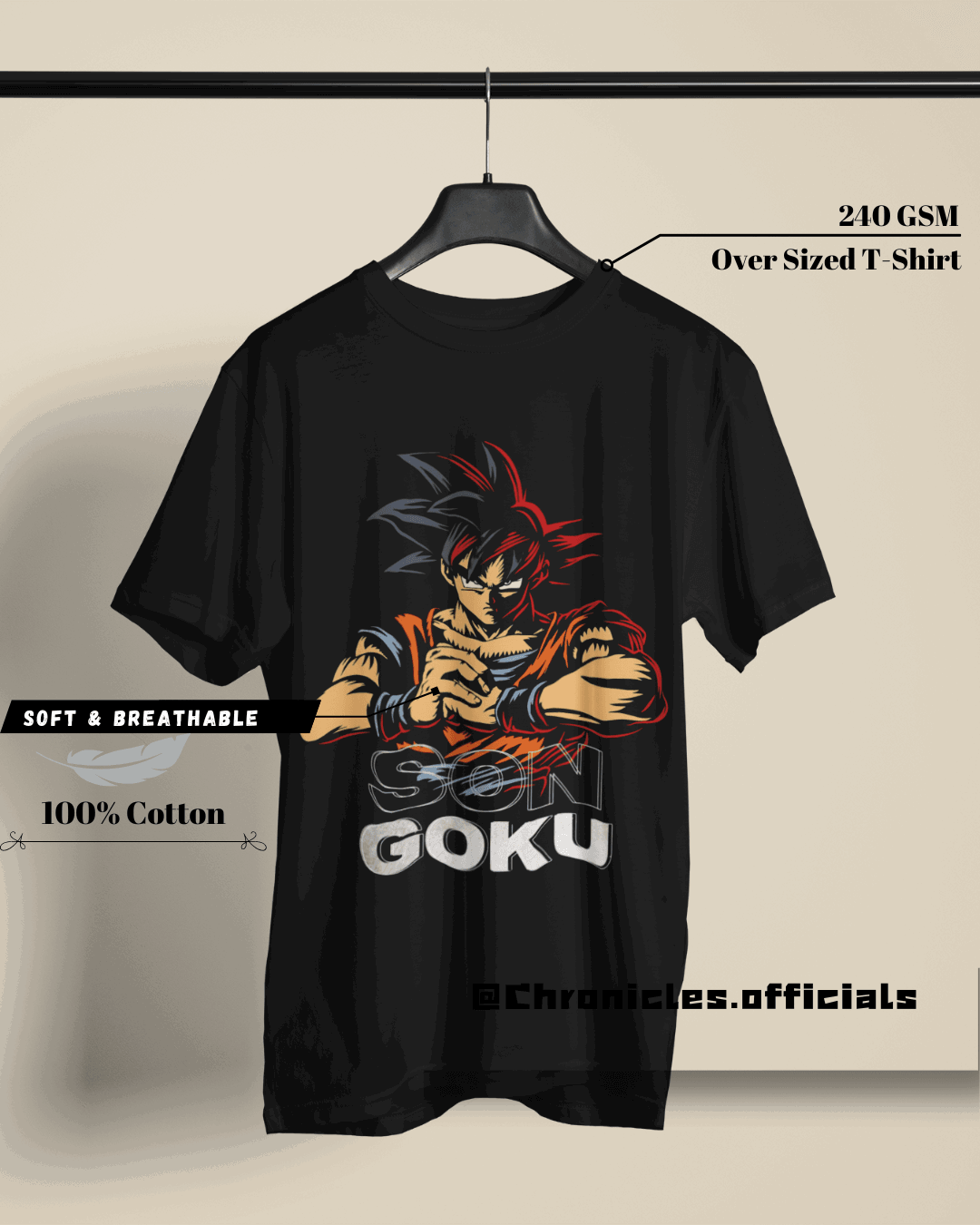 Son Goku Minimalist | Oversized T-Shirt | DBZ - CHRONICLES