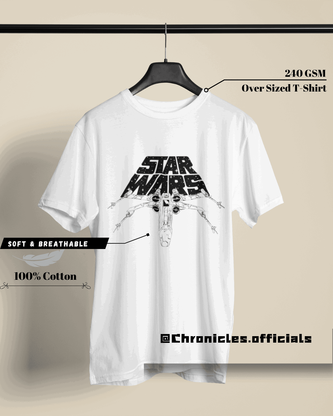StarWarShip - (Star Wars) | Oversized T-Shirt | Star Wars - CHRONICLES
