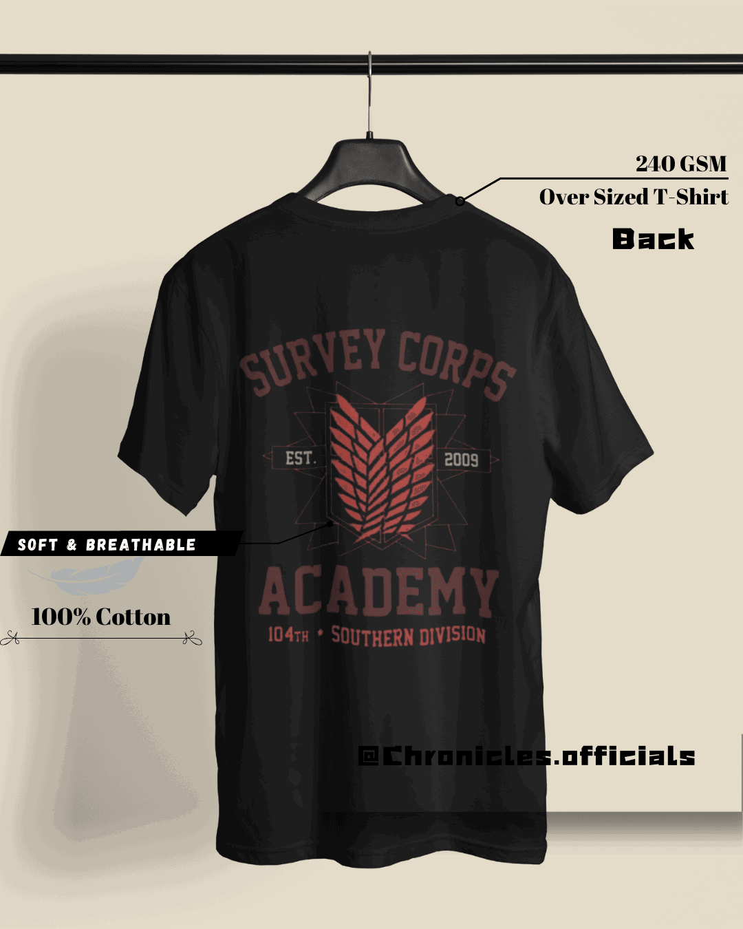 Survey Corps of AOT| Oversized T-Shirt | Attack On Titan - CHRONICLES