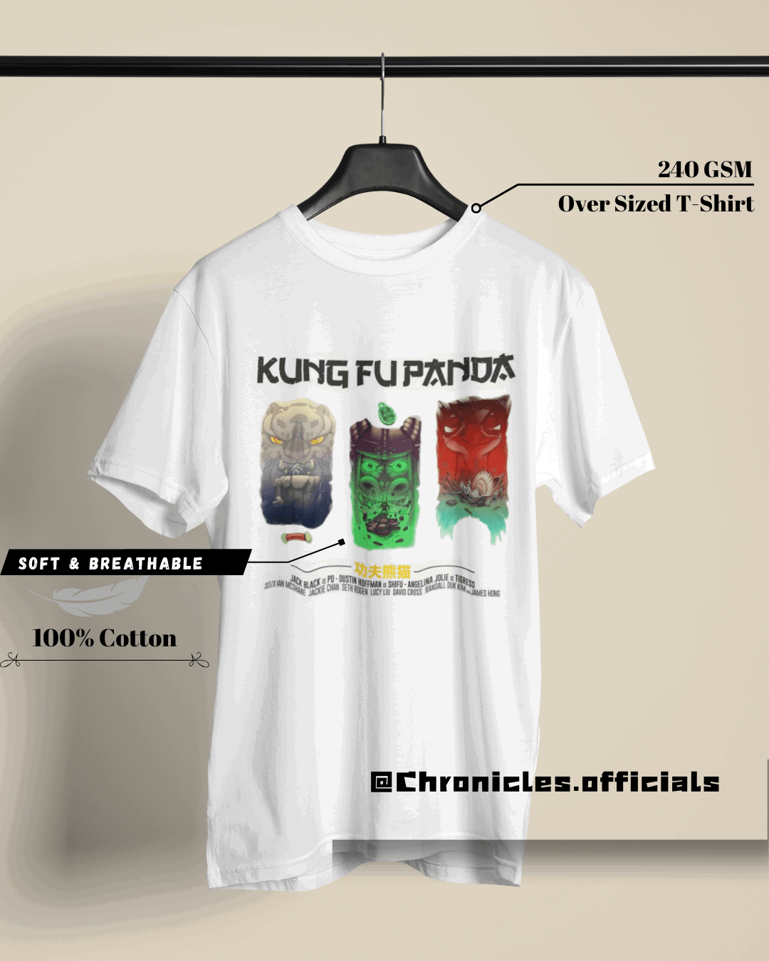 The Anti Panda's - (Kung Fu Panda) | Oversized T-Shirt | Kung Fu Panda - CHRONICLES