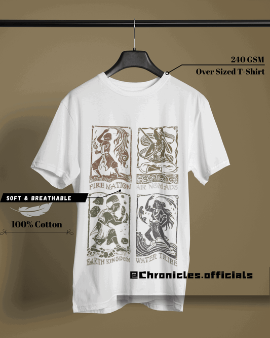 The Benders of Elements | Oversized T-Shirt | AVATAR - CHRONICLES