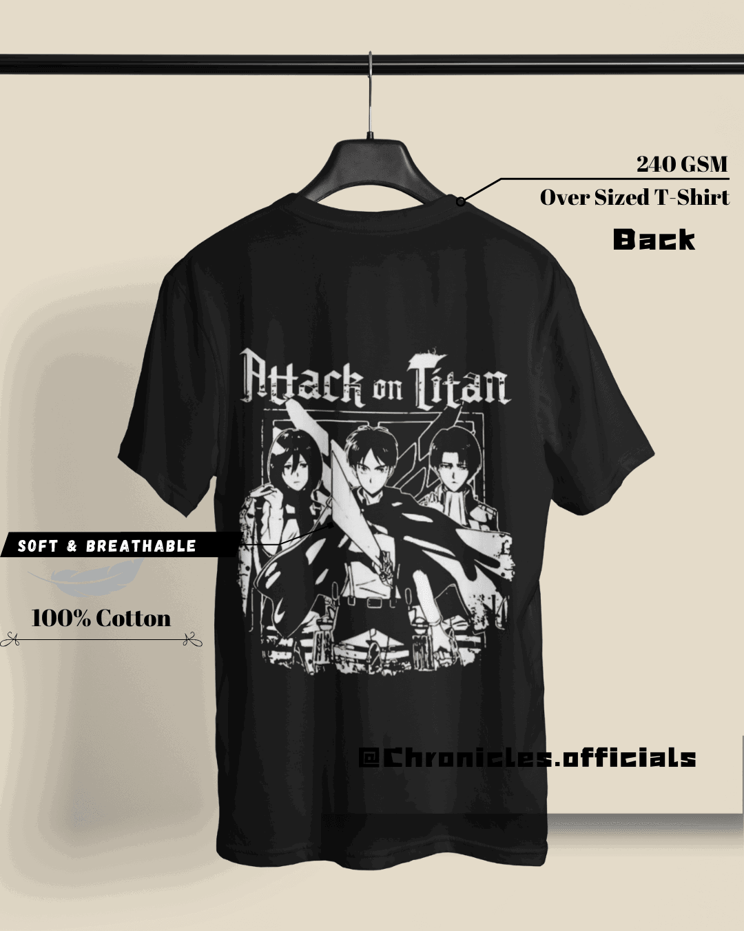 The Defenders of AOT | Oversized T-Shirt | Attack On Titan - CHRONICLES