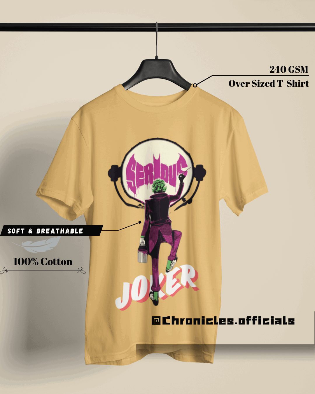 The Joker Symbol - Joker | Oversized T-Shirt | DC Official - CHRONICLES