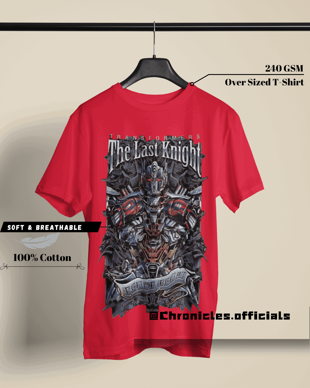 The Last knight (Transformers) | Oversized T-Shirt | Transformer - CHRONICLES