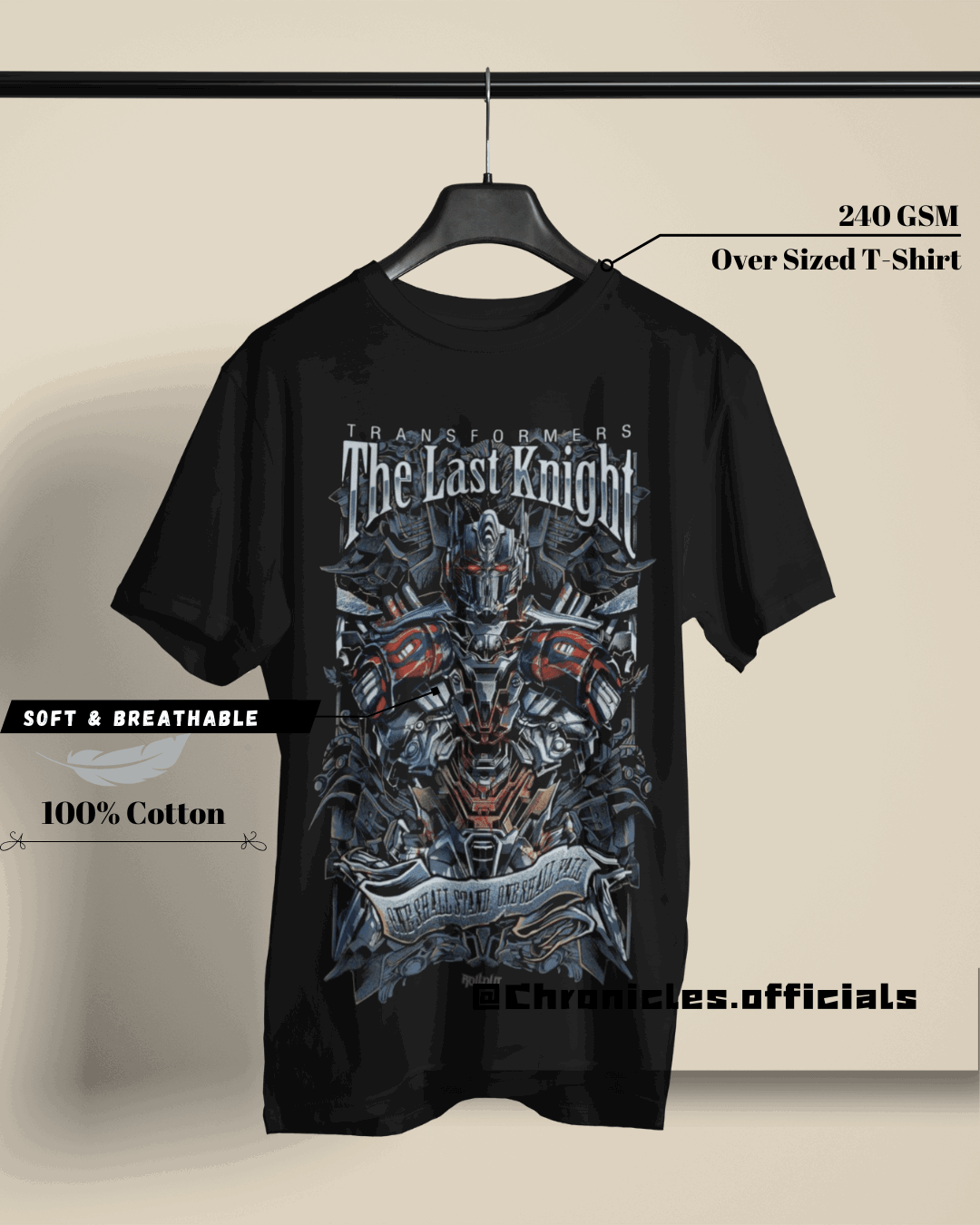 The Last knight (Transformers) | Oversized T-Shirt | Transformer - CHRONICLES
