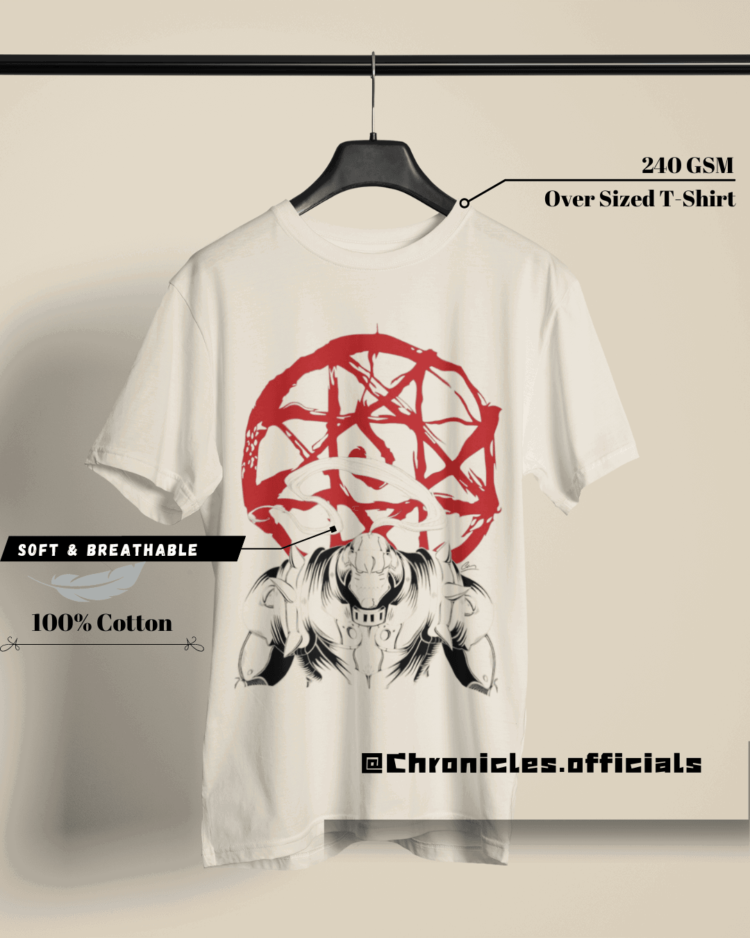The Markings of FMA | Oversized T-Shirt | Full Metal Alchemist - CHRONICLES
