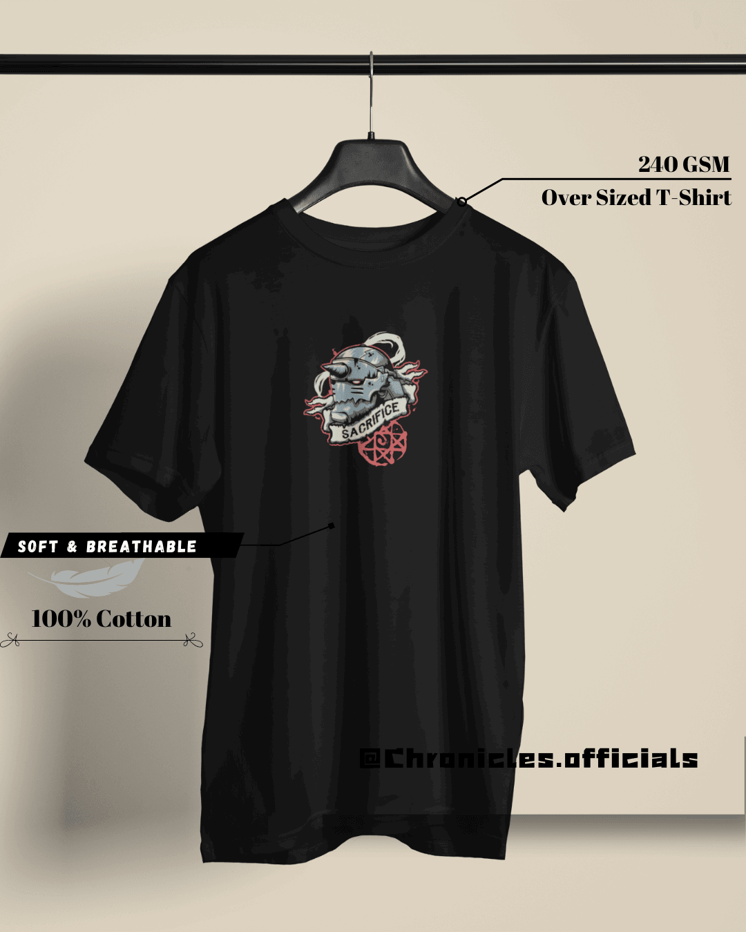 The Sacrifice of Brothers | Oversized T-Shirt | Full Metal Alchemist - CHRONICLES