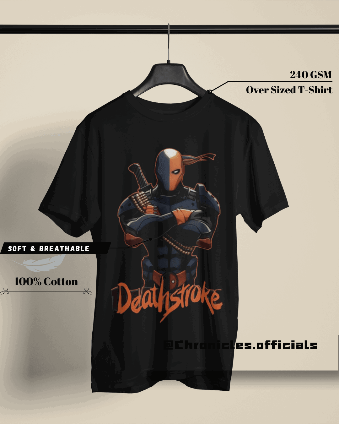 The Stroke of Death - Deathstroke | Oversized T-Shirt | DC Official - CHRONICLES