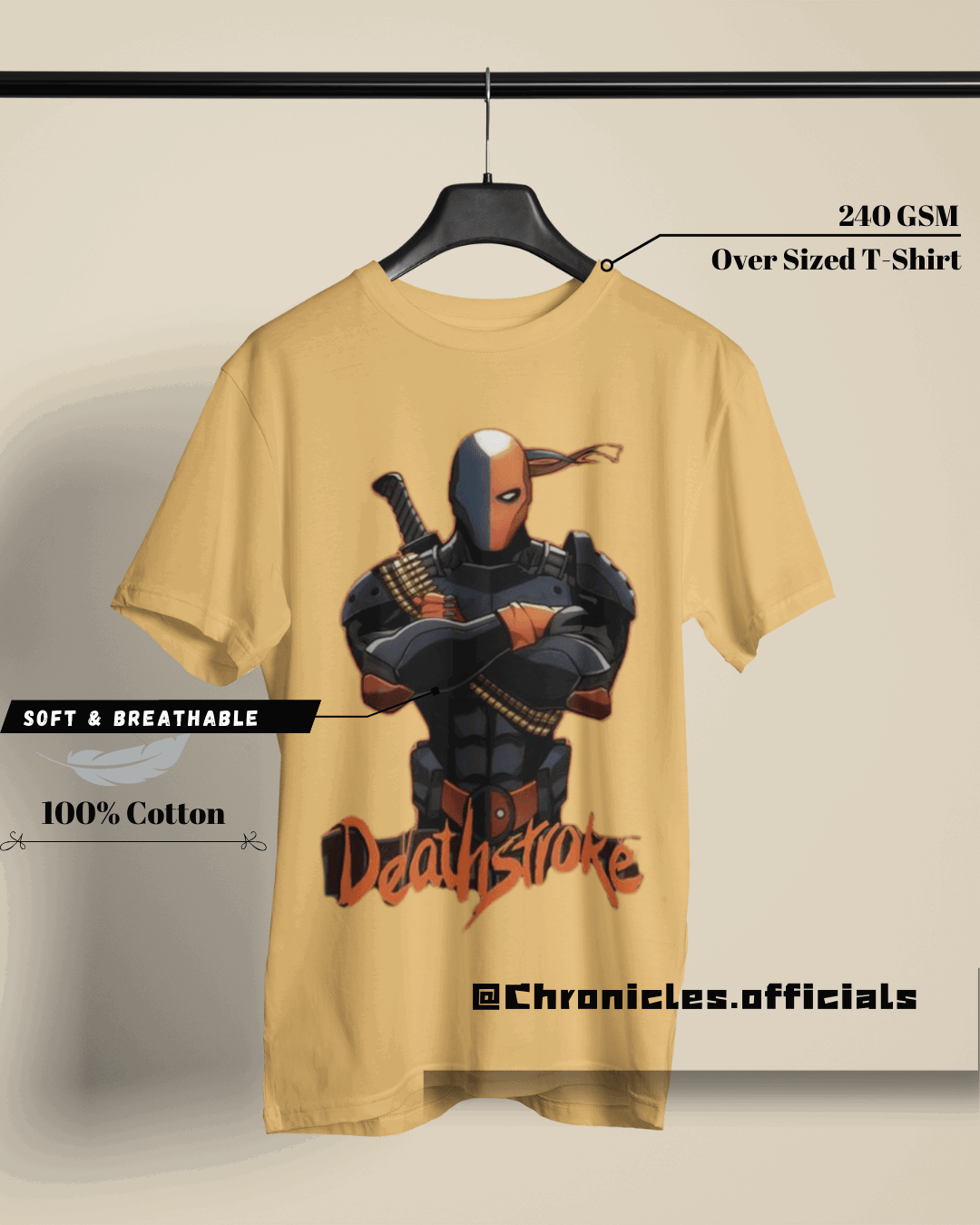 The Stroke of Death - Deathstroke | Oversized T-Shirt | DC Official - CHRONICLES