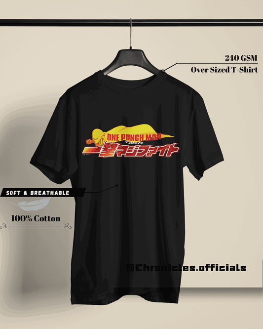 The Strongest Man SAITAMA | Oversized T-Shirt | One Punch Man - CHRONICLES
