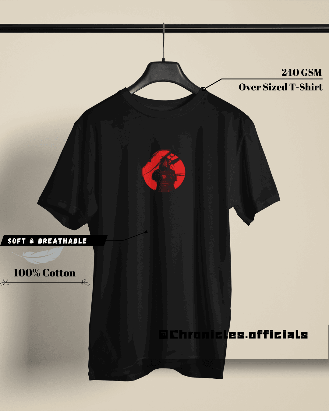 The Uchiha Who was Loved by Senju - Madara Uchiha | Oversized T-Shirt | Naruto - CHRONICLES