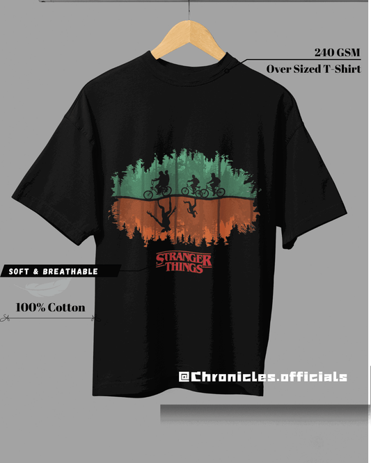 The Upside-Down Dimension | Oversized T-Shirt | STRANGER THINGS - CHRONICLES