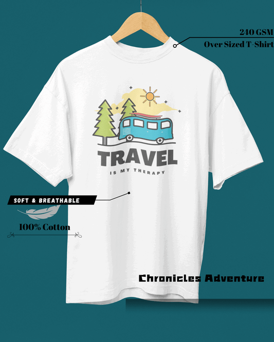 Travel therapy | Oversized T-Shirt | TRAVEL & ADVENTURE - CHRONICLES