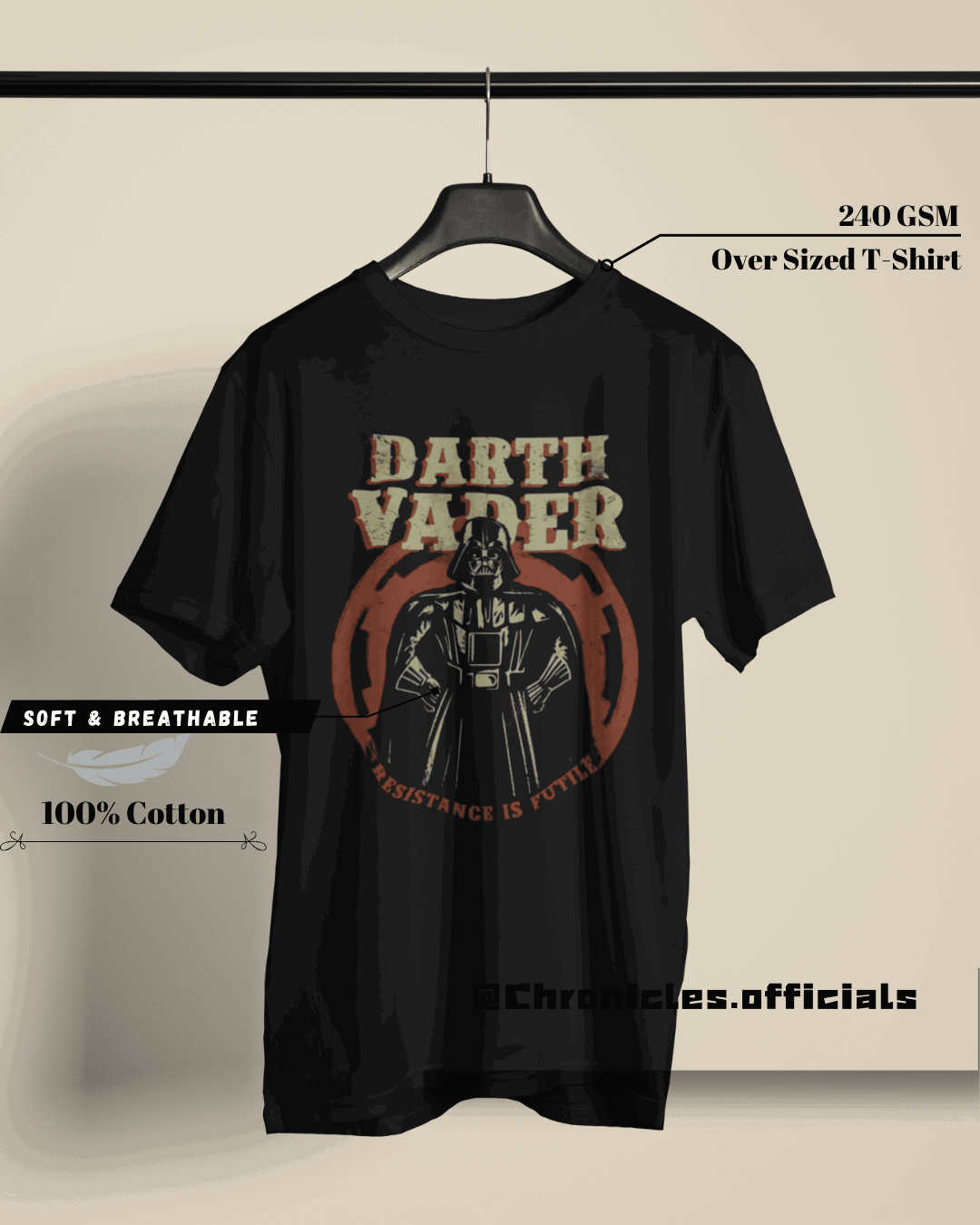 Vader The Dark (Star Wars) | Oversized T-Shirt | Star Wars - CHRONICLES