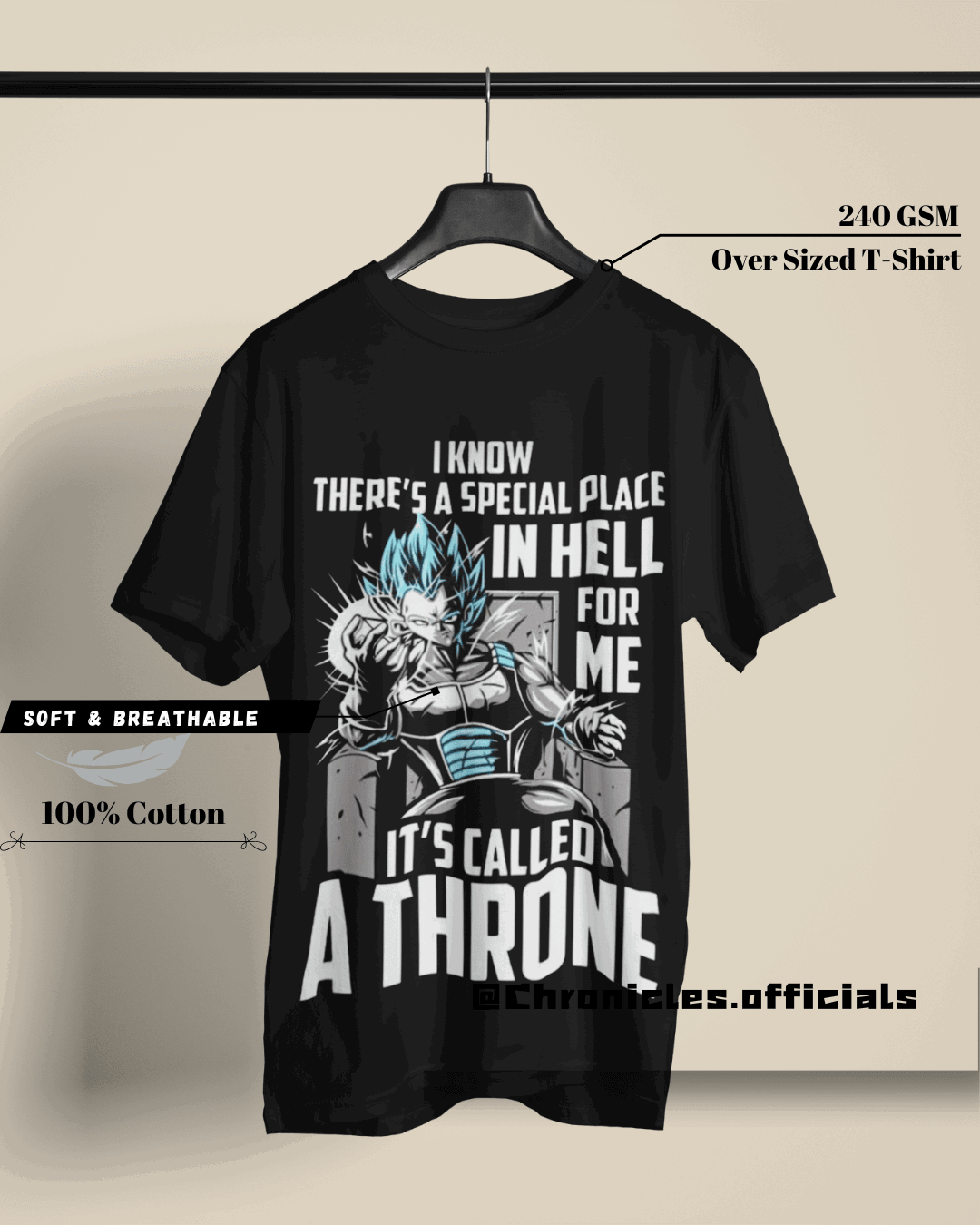 Vegeta - King of All | Oversized T-Shirt | DBZ - CHRONICLES