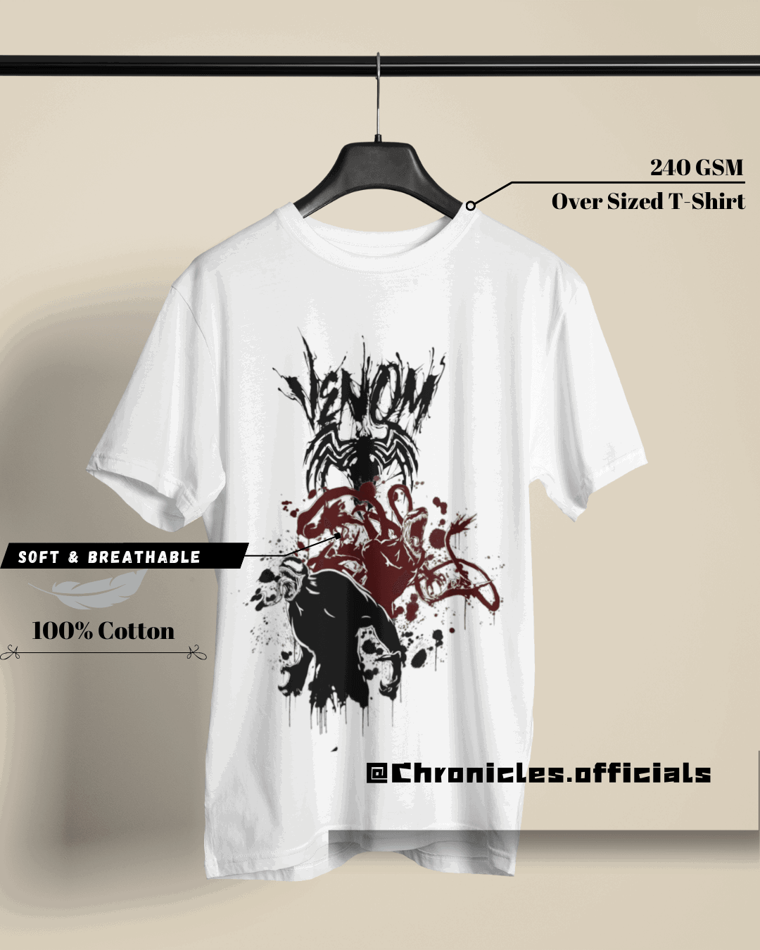Venom Vs Carnage | Oversized T-Shirt | Marvel - CHRONICLES