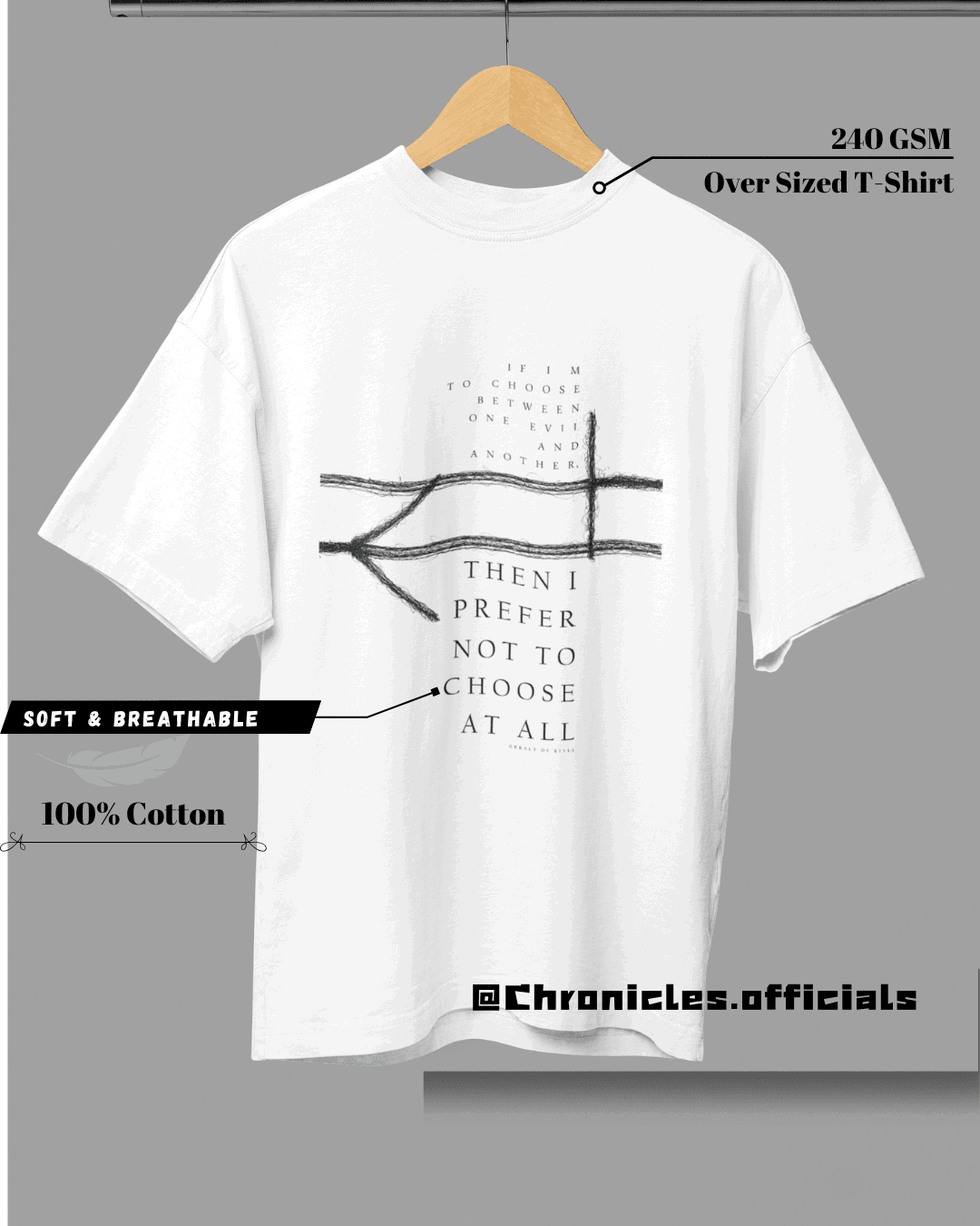 Warrior's Quote | Oversized T-Shirt | THE WITCHER - CHRONICLES